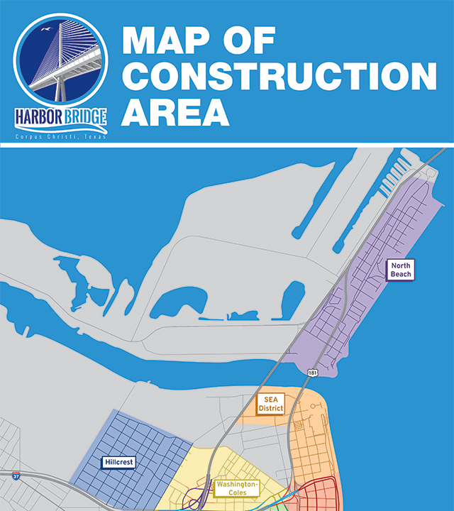 Harbor Bridge Project regional map